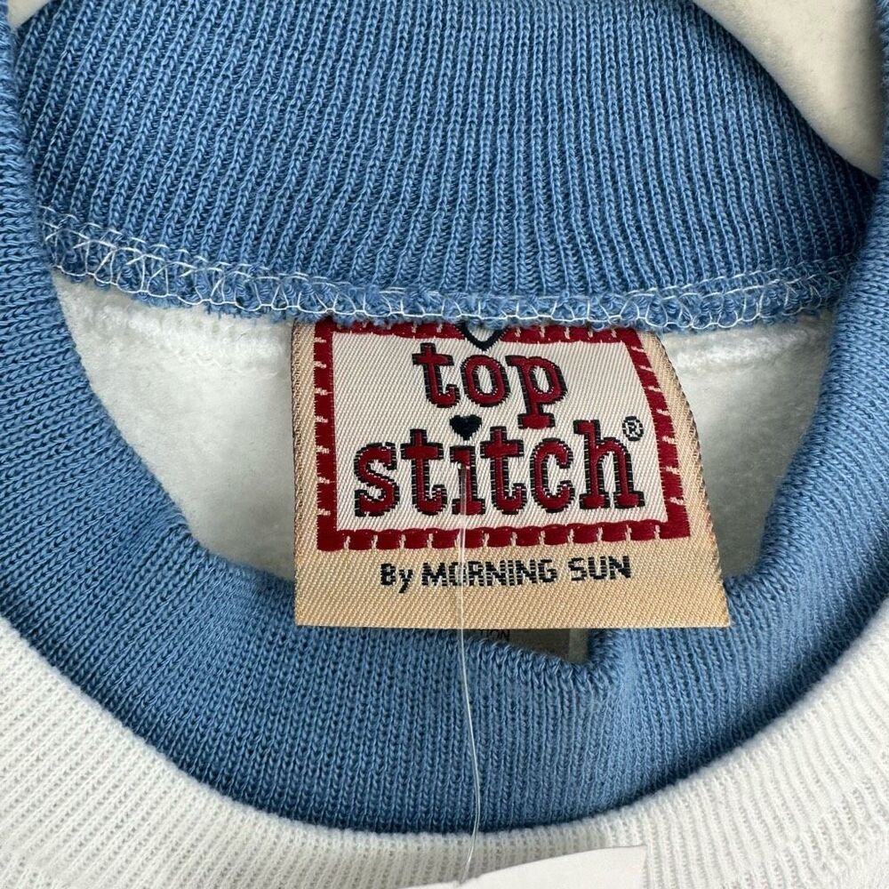 Vintage 90 Top Stitch Sweatshirt Graphic Embroidered Countryside Tree XL USA - Picture 4 of 12